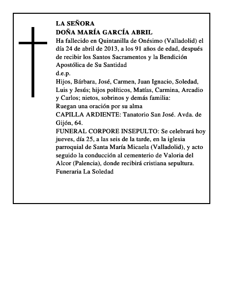 Doña María García Abril