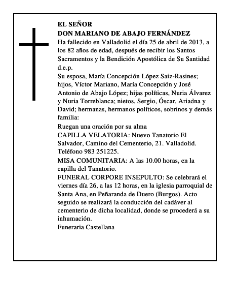 Don Mariano de Abajo Fernández
