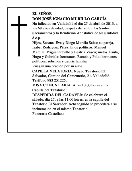 Don José Ignacio Murillo García