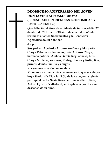 Don Javier Alfonso Choya