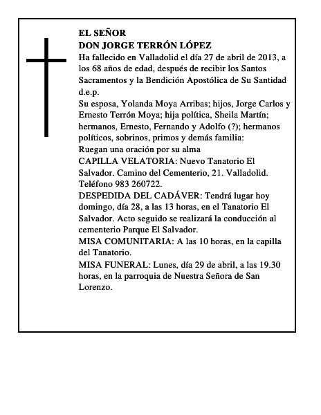 Don Jorge Terrón López