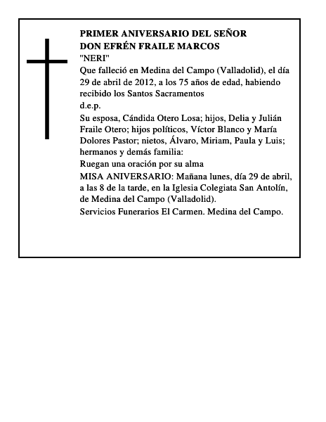 Don Efrén Fraile Marcos