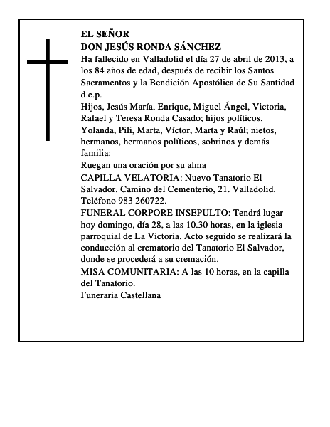 Don Jesús Ronda Sánchez