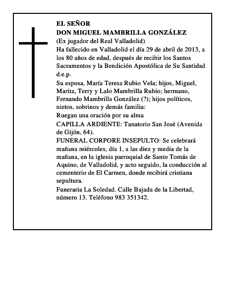 Don Miguel Mambrilla González