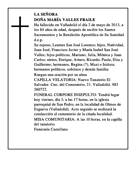 Doña María Valles Fraile