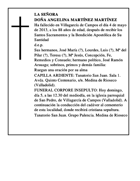 Doña Angelina Martínez Martínez