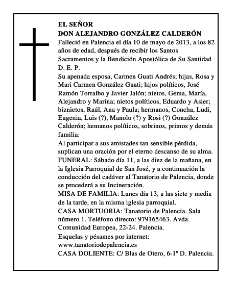 Don Alejandro González Calderón