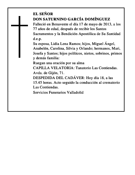 Don Saturnino García Domínguez
