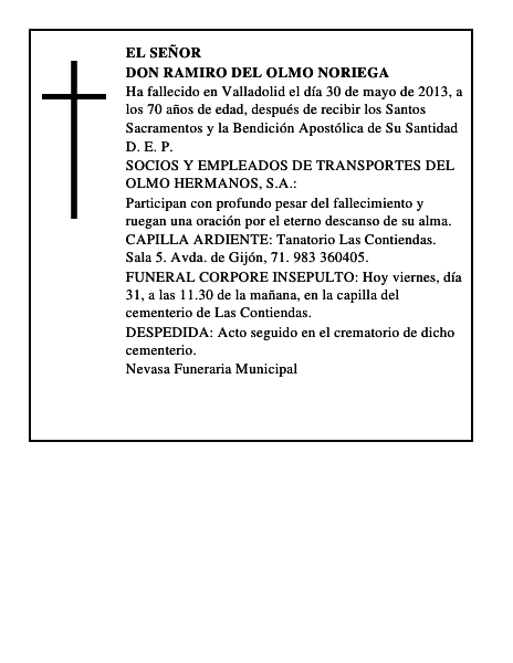 Don Ramiro del Olmo Noriega