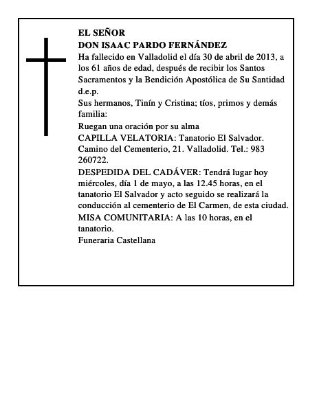 Don Isaac Pardo Fernández