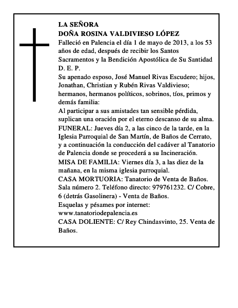 Doña Rosina Valdivieso López