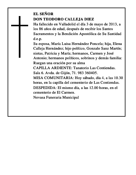 Don Teodoro Calleja Diez
