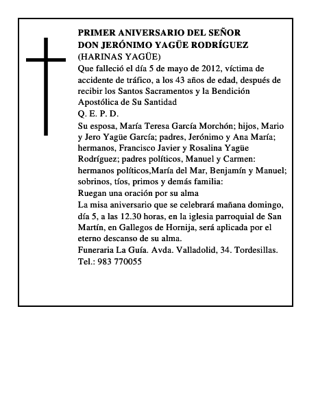Don Jerónimo Yagüe Rodríguez