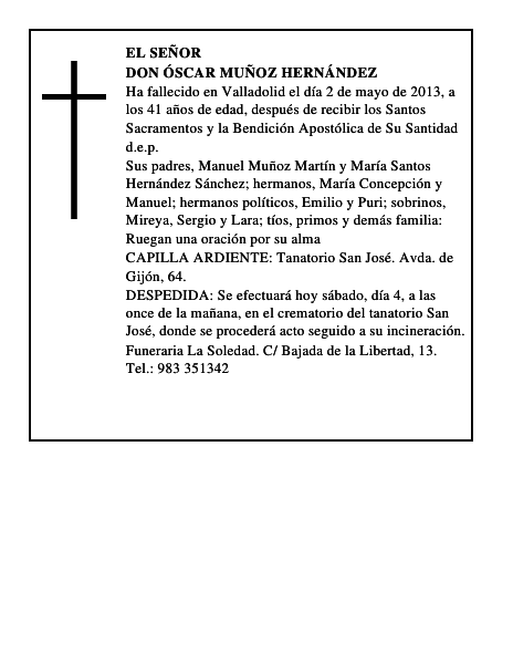 Don Óscar Muñoz Hernández