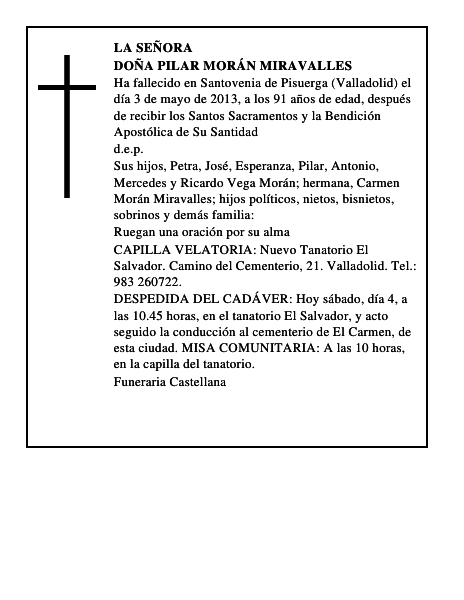Doña Pilar Morán Miravalles