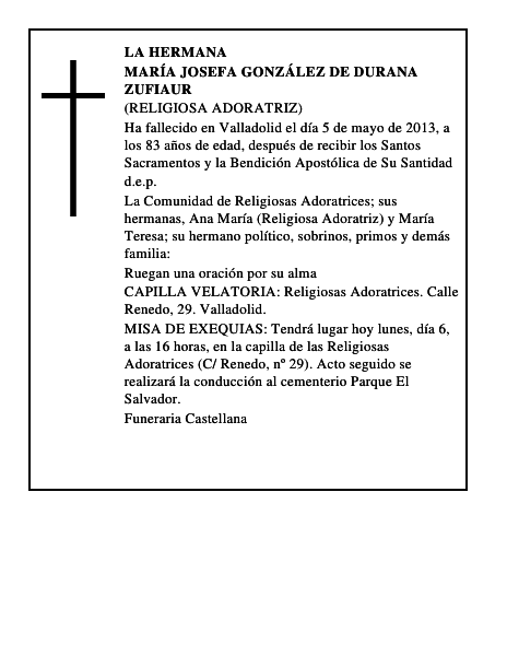 María Josefa González de Durana Zufiaur