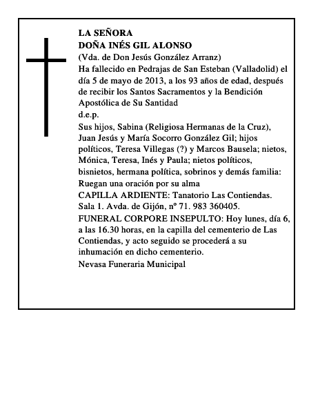 Doña Inés Gil Alonso