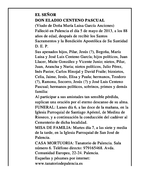 Don Eladio Centeno Pascual