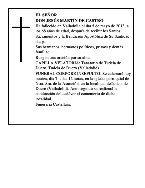 Don Jesús Martín de Castro