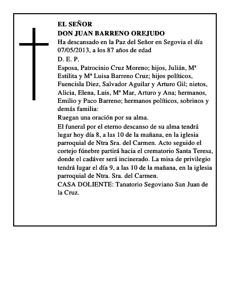 Don Juan Barreno Orejudo