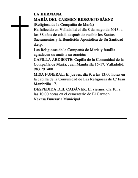María del Carmen Ridruejo Sáenz