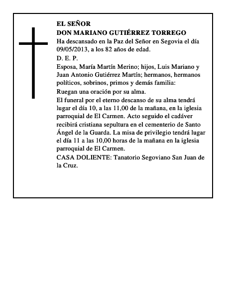 Don Mariano Gutiérrez Torrego