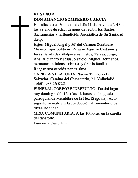 Don Amancio Sombrero García
