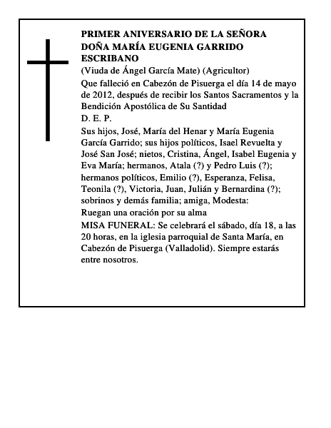 Doña María Eugenia Garrido Escribano