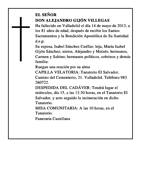 Don Alejandro Gijón Villegas