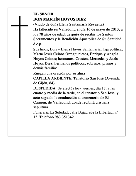 Don Martín Hoyos Diez