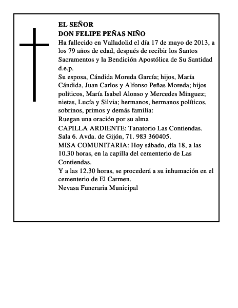Don Felipe Peñas Niño