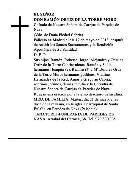 Don Ramón Ortiz de la Torre Moro
