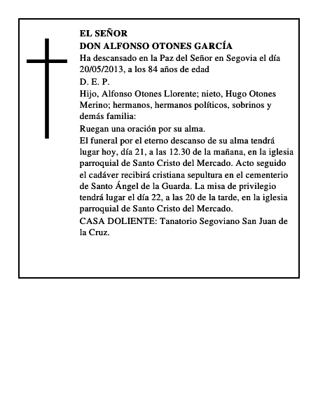 Don Alfonso Otones García