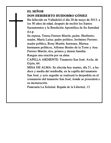 Don Heriberto Huidobro Gómez