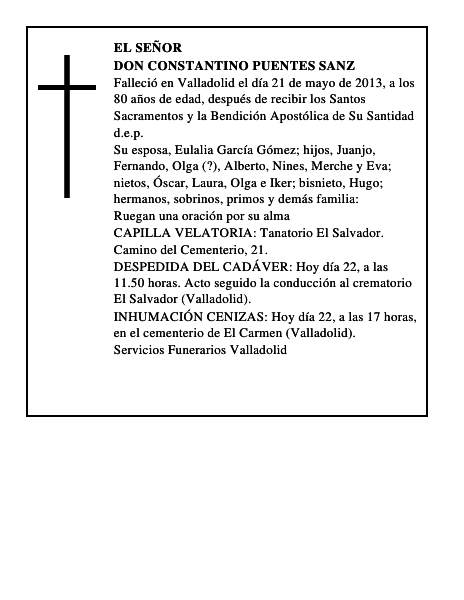 Don Constantino Puentes Sanz