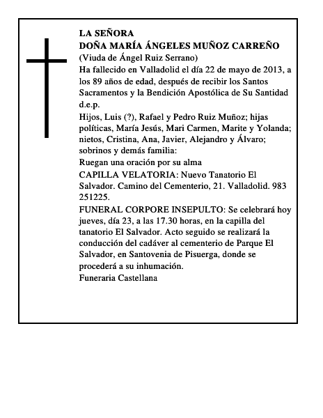 Doña María Ángeles Muñoz Carreño