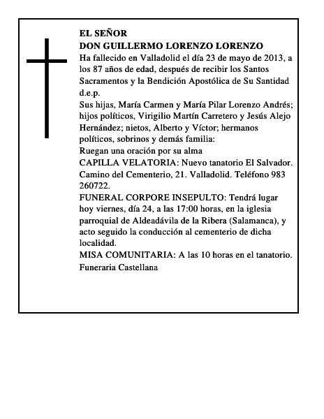 Don Guillermo Lorenzo Lorenzo