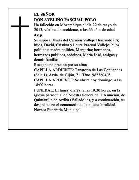 Don Avelino Pascual Polo