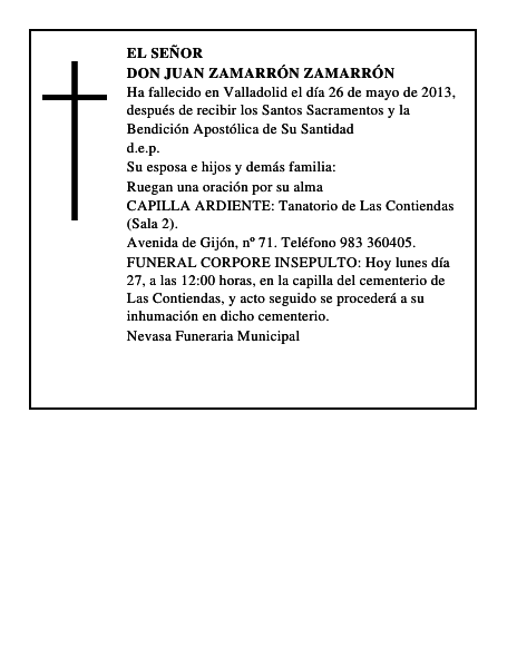 Don Juan Zamarrón Zamarrón