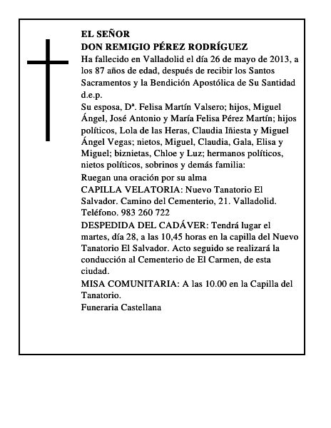 Don Remigio Pérez Rodríguez
