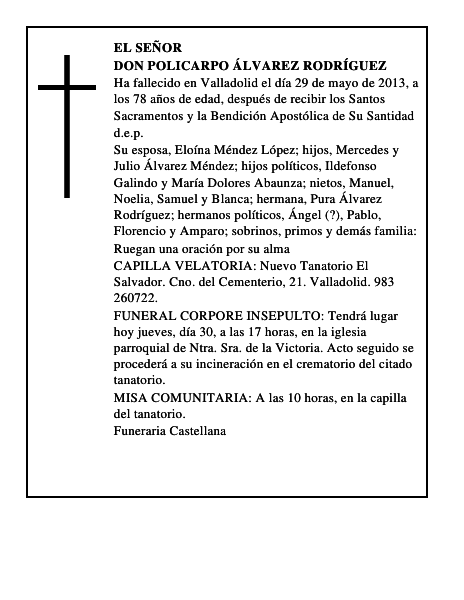 Don Policarpo Álvarez Rodríguez