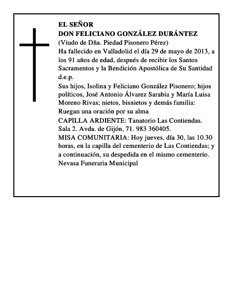 Don Feliciano González Durántez
