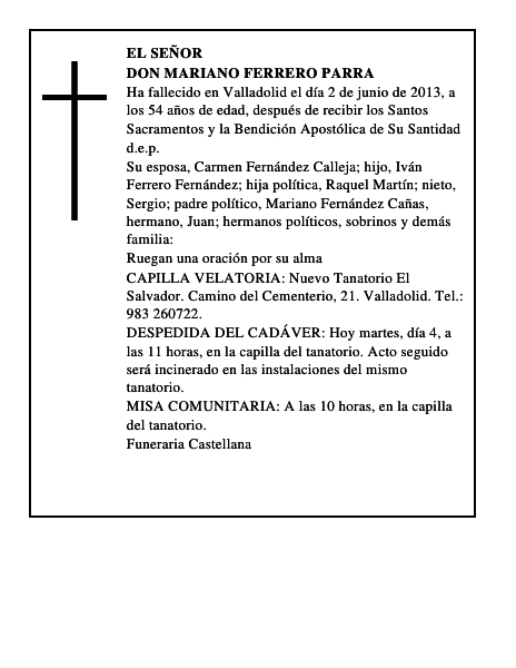 Don Mariano Ferrero Parra