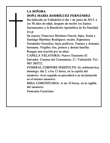 Doña María Rodríguez Fernández