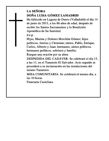 Doña Luisa Gómez Lamadrid