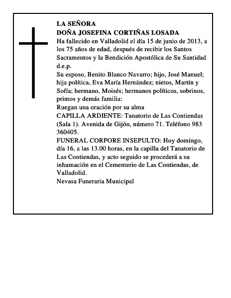Doña Josefina Cortiñas Losada