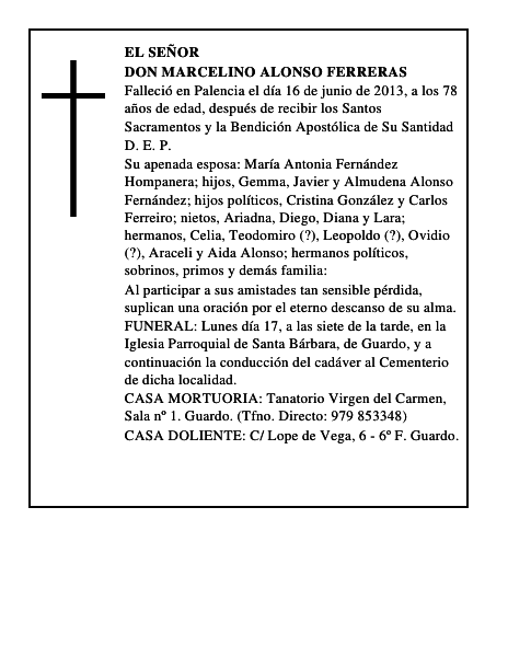 Don Marcelino Alonso Ferreras