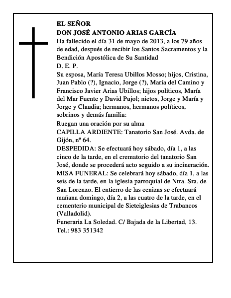 Don José Antonio Arias García