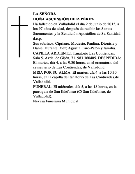 Doña Ascensión Diez Pérez