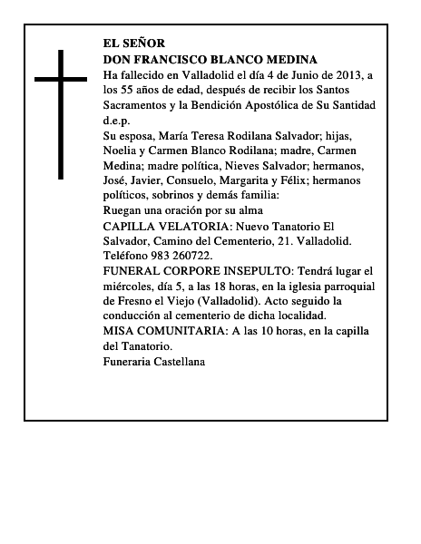 Don Francisco Blanco Medina